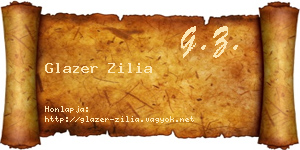 Glazer Zilia névjegykártya